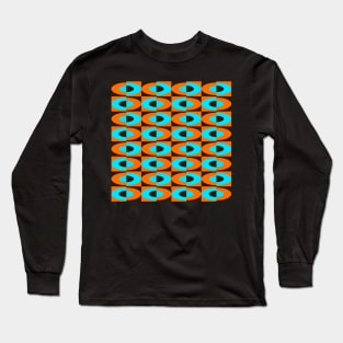 retro seventies style pattern Long Sleeve T-Shirt